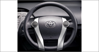 Leather volume steering wheel