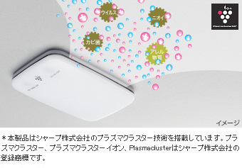 Plasma cluster on-board LED room lamp