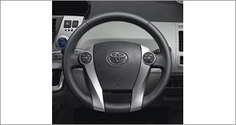 Leather volume steering wheel