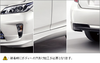 Aero part set side mat guard (set item)/front spoiler/rear bumper spoiler