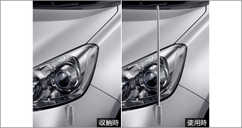 Fender lamp (electromotive remote control expansion and contraction type (front automatic))
