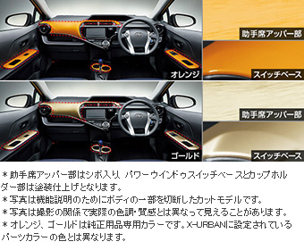 インテリアパネルセット（オレンジ） インテリアパネル(セット　オレンジ)/プライマ(インテリアパネルセット　オレンジ)　インテリアパネルセット（ゴールド） インテリアパネル(セット　ゴールド)/プライ